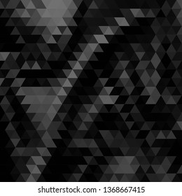 black vector shining triangular backdrop. Modern abstract illustration with triangles. A completely new design for your leaflet.