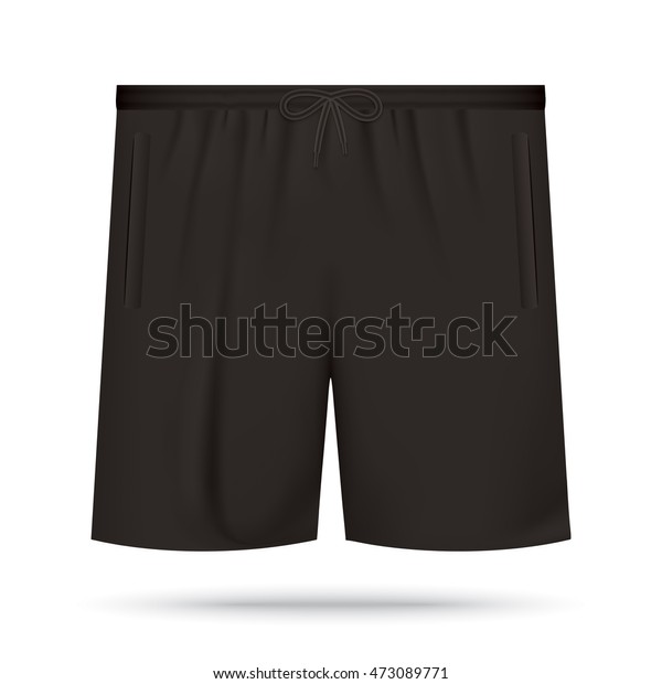 Black Vector Shorts Isolated On Background Stock Vector (Royalty Free ...