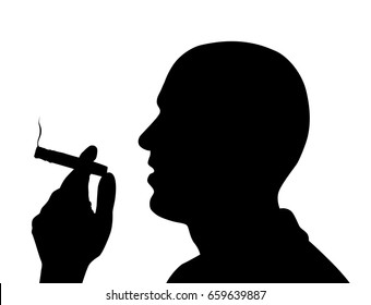 Cigar Silhouette Images, Stock Photos & Vectors | Shutterstock