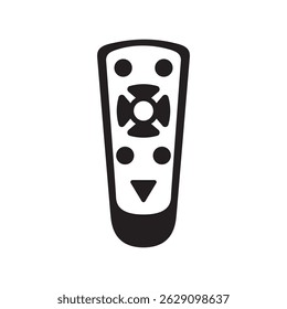Black vector silhouette of a remote control