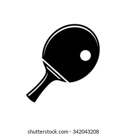 Black vector simple table tennis icon isolated