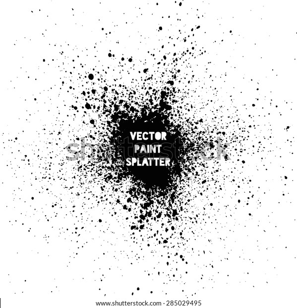 Black Vector Splatter Background Stock Vector (Royalty Free) 285029495