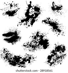 Black vector splatters