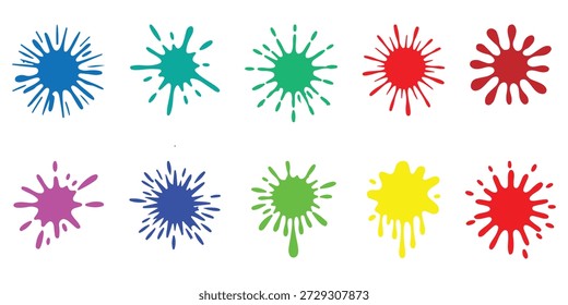Elementos de pulverização de pintura de vetor preto, graffiti tinta pontilhada, estilo retro granulado, gradientes analógicos feitos à mão, poeira de ruído textura gotejamento sujo, manchas de grão pontilhado pontilhado pontilhado pontilhado. cores holi