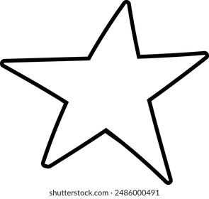 black vector stars in doodle style on white background. Could be used as pattern or standalone element. Brush marker sketchy