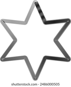 black vector stars in doodle style on white background. Could be used as pattern or standalone element. Brush marker sketchy