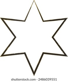 black vector stars in doodle style on white background. Could be used as pattern or standalone element. Brush marker sketchy