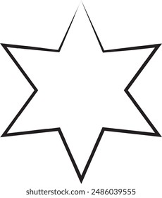 black vector stars in doodle style on white background. Could be used as pattern or standalone element. Brush marker sketchy