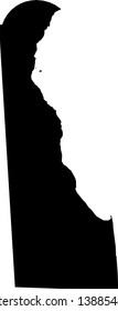 Black vector of the State of Delaware, USA