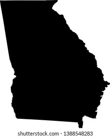 Black vector of the State of Georgia, USA