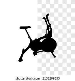 Black Vector Static Bike Png Image