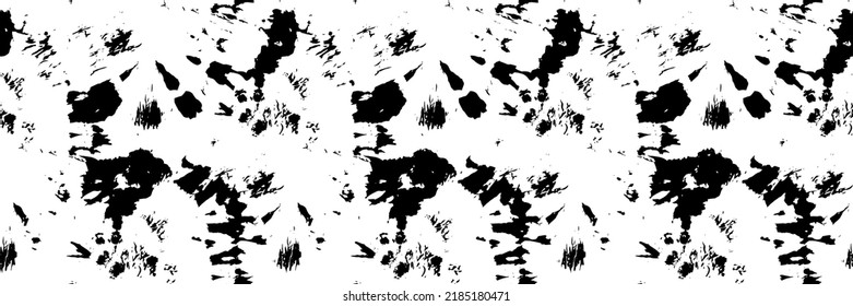 Black Vector Swirl. Black Seamless Paint. Dirty Stain Ornament. Tie Dye Circle Pattern. Sketch Ink Print. Dirty Pastel Tie Die. Black Brush Pattern. Rough Tiedye Vector. Sketch Dark Stain Background