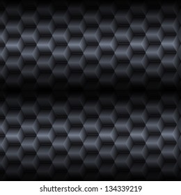 Black vector technology background with 3D effect for your design