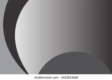 Black vector template with dot and curve on abstract background with blue color gradient. Good design for ads, poster, banner, screen, backdrop and website