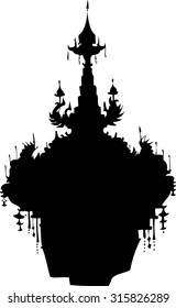 the black vector of Thai art design 