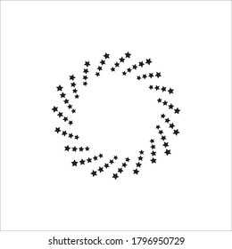 Black vector tiny squares in circle form. Geometric art