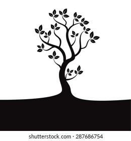 Black vector tree