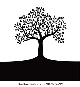 Black vector tree