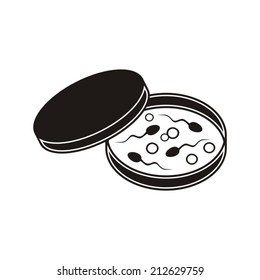 Black vector in vitro fertilization icon on white