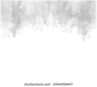 Black vector watercolor art background with white clouds and Black sky