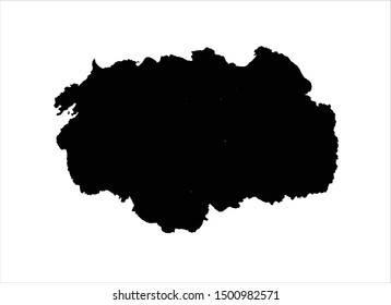 black vector watercolor paint stroke background