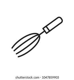 Black vector whisk icon on white background