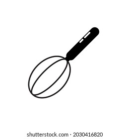 Black vector whisk icon on white background. illustration vector graphic of hand mixer. 