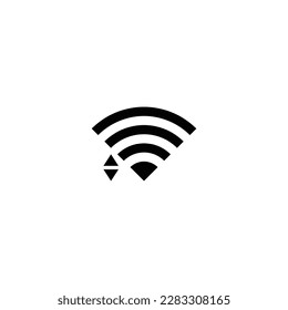 icono de señal Wi-Fi de vector negro