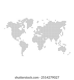 Mapa do mundo do vetor preto. Mapa geográfico. Cartografia. Mapa da Terra