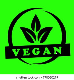 black vegab friendly logo vector design