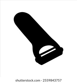 Black vegetable peeler silhouette vector illustration on white background