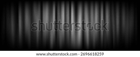 Black velvet curtain background. Closed curtains backdrop for theater stage, cinema, silent movie screen. Noir horror drapery wallpaper for award, show, performance. Vector old Hollywood scene concept