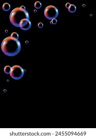 fondo de Vertical negro, Anuncio con burbujas de jabón