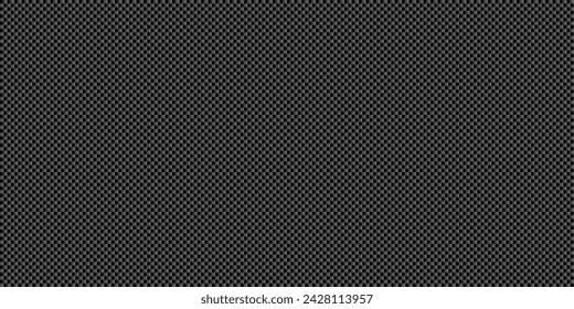 Black vertical carbon fiber seamless texture pattern vector illustration. Textile fabric, car tuning or cloth macro seamless kevlar crisscross texture background. svg