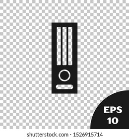 Black Video game console icon isolated on transparent background.  Vector Illustration