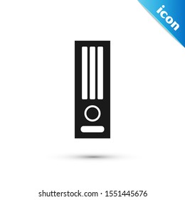 Black Video game console icon isolated on white background.  Vector Illustration