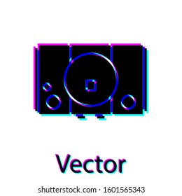 Black Video game console icon isolated on white background.  Vector Illustration