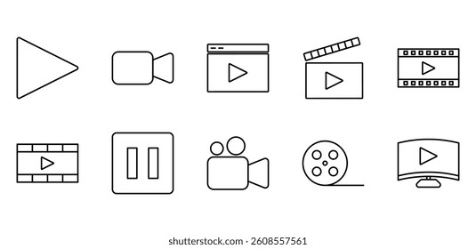 black video icon pack symbol