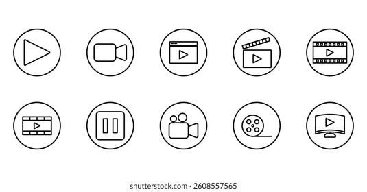 black video icon pack symbol