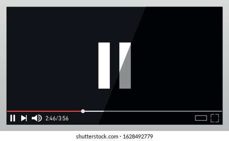 Black video player design template.
Modern video player design template.