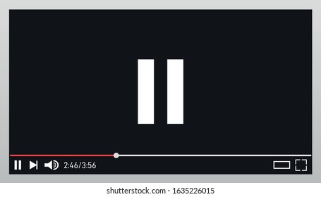 Black video player design template.