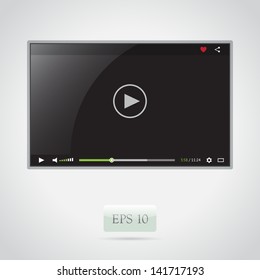Black Video Player For Web