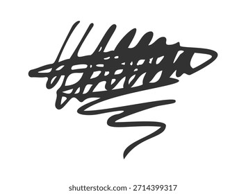 Preto vigoroso rabiscos desenhado à mão