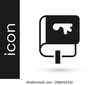 Black Viking book icon isolated on white background.  Vector