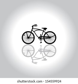 black vintage bike  design.  vector illustration background
