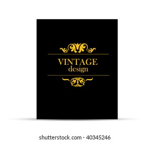 black vintage card