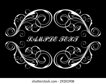 black vintage frame