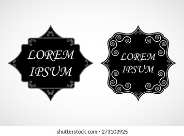 Black Vintage Frame Text Stock Vector (Royalty Free) 273103925 ...