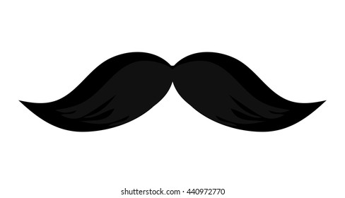 black vintage mustache