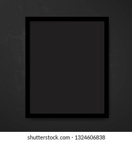 Black vintage photo frame. Vector.